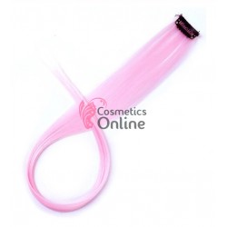 Extensie de par suvita simpla dreapta Vigurous de 50 cm cu clips SUV123 - Roz